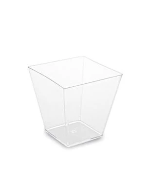 Fingerfood pohárik (PS) hranatý číry 59 x 59 x 54 mm 100ml [50 ks]