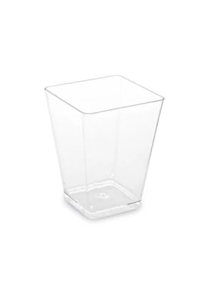 Fingerfood pohárik (PS) hranatý číry 58 x 58 x 76 mm 160ml [20 ks]