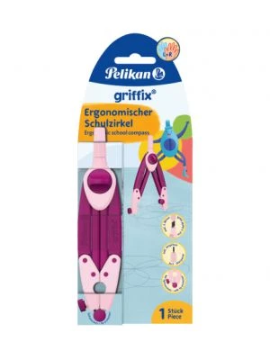 Kružídlo  Pelikan Griffix, ružové, ergonomické, na blistri