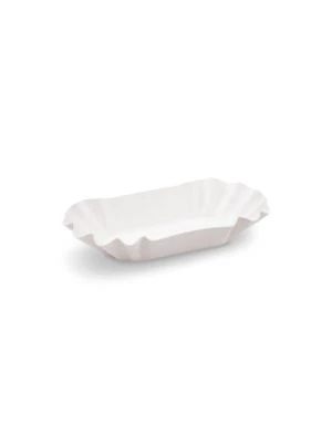 Papierová miska oválna biela 16 x 9 x 3 cm [250 ks]