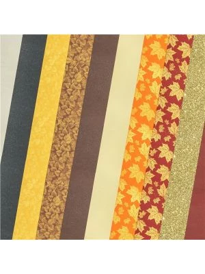 Papier kreatívny A4 Golden Leaves - 220 - 250 g/m2, mix zlatých motívov, 10 listov/bal