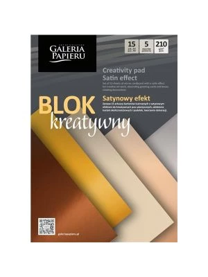 Kreatívny papier A4 Satin 210 g/m² – mix farieb, 15 listov