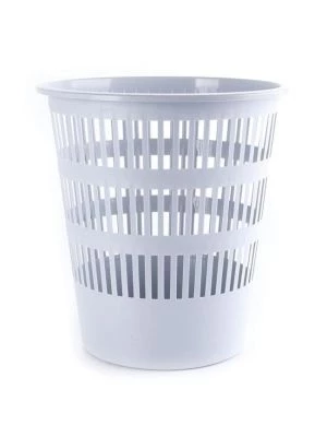 Kôš plastový rebrovaný 12l sivý