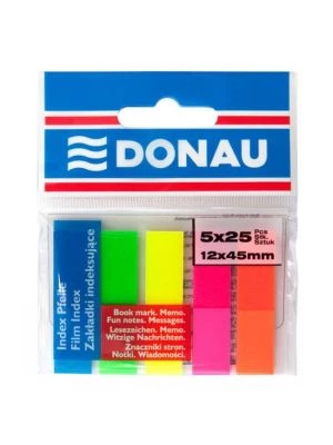 Samolepiace záložky Donau 12x45mm neon