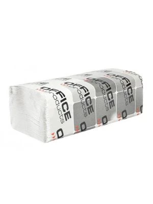 Papierové utierky Office Products ZZ 1-vrstvové biele recykel (20 bal.)