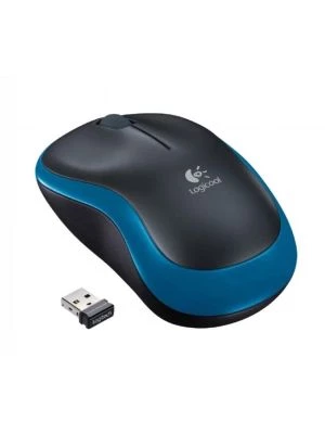 Myš Logitech M185 modrá, bezdrôtová, optická