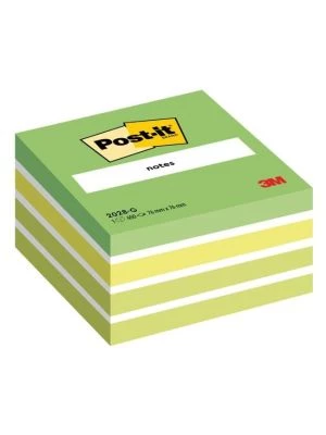 Blok samolep. 76x76 3M POST IT aquqrell zelan 450l