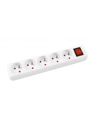Predlžovací kábel Office Products s 5 zásuvkami s vypínačom 1,5m