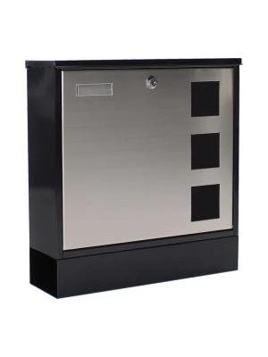 Poštová schránka Design Mailbox, nerez/čierna