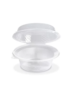 Šalátová miska (PP) s vypuklým viečkom priehľadná 2200ml [25 ks]