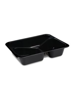 Menu misa (PP) extra-pevná 3dielná čierna 227 x 178 x 49 mm [50 ks]