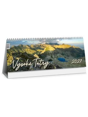 Stolový kalendár riadkový 30 x 12 cm - Vysoké Tatry 2027