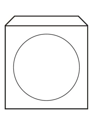 Obálky na CD 125x125 s okienkom 50 ks