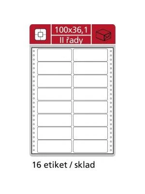 Etikety tabelačné 102x36,1mm APLI 2 radové