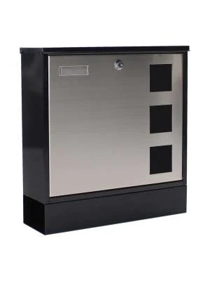 Poštová schránka Design Mailbox, nerez/čierna