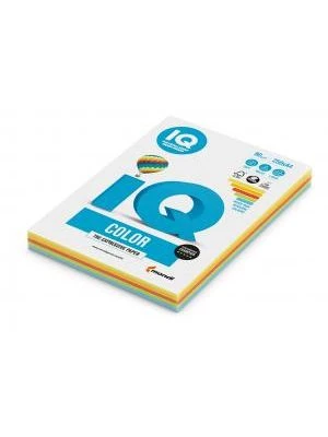 Farebný papier IQ color 5x50 mix intenzívne farby, A4 80g