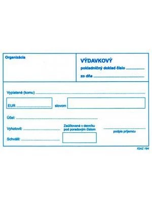 Výdavkový pokl.doklad A6 bez DPH