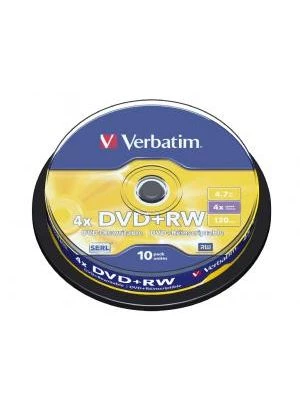 Verbatim DVD+RW 4x 4,7GB cake 10 ks