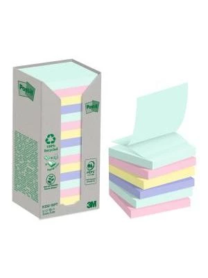 Z-Bločky Post-it recyklované NATURE 76x76mm dúhové 16x100 lístkov