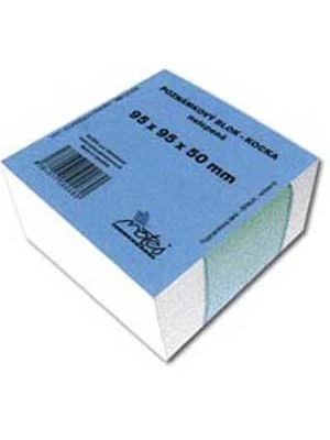 Blok kocka nelepená 95x95x50 mm biela