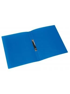 Zakladač 2-krúžkový Q-Connect celoplastový 1,6cm transparentný modrý