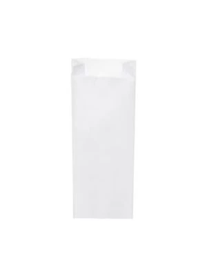 Papierové vrecko s bočným skladom biele 15+7 x 42 cm `3kg` 1000 ks