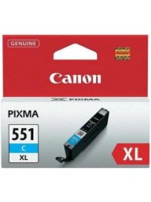 Atramentová náplň Canon CLI-551 C pre MG 5450/6350/iP7250 cyan XL (500 str.)