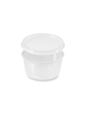 Miska (PP) okrúhla priehľadná 250ml + viečko 250 sád