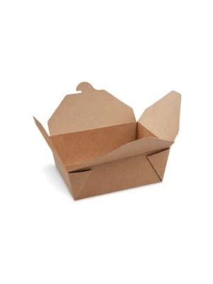Food box (PAP/PE) nepremastiteľný kraft `M` 151 x 120 x 65 mm 1300ml 50 ks