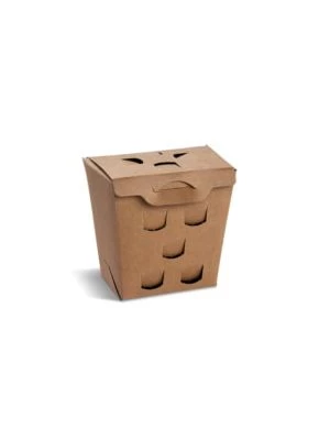 Box na hranolky (PAP-FSC Mix) nepremastiteľný kraft `150 g` 50 ks