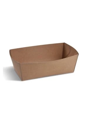 Papierová miska (FSC Mix) nepremastiteľná kraft 165 x 90 x 60 mm 1000ml 100 ks