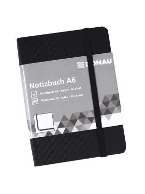 Zápisník Donau A6 čierny linajkový