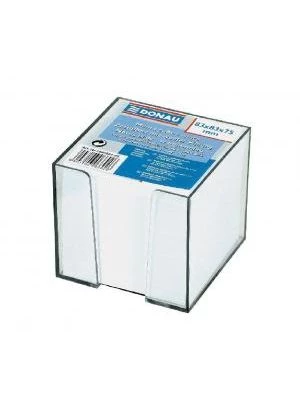 Bloček kocka nelepená 83x83x75mm biela v čírej škatuľke