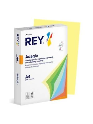 Kancelársky papier REY farebný A4, 80 g, pastelový žltý