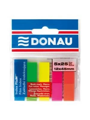 Samolepiace záložky Donau 12x45mm neon