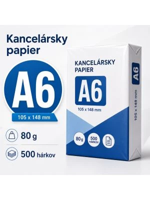 Kancelársky papier A6  80g 500 hárkov