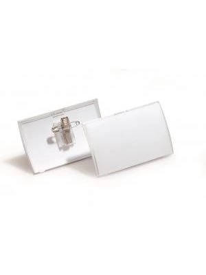 Visačka oblá PP štipec+špendlík DURABLE CLICK FOLD 90x54mm 25ks