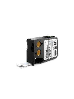 Laminované štítky Dymo XTL 21x39 mm biela/čierna