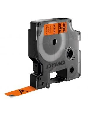 Permanentná vinylová páska Dymo D1 12 mm oranžová/čierna
