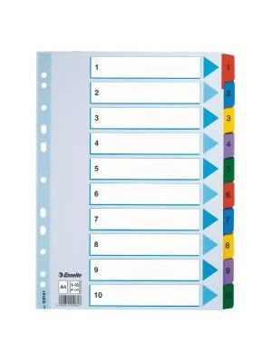 Kartónový rozraďovač Esselte Mylar 1-10