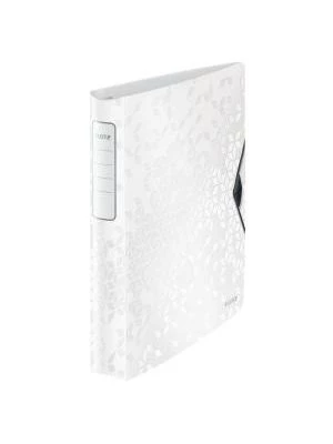 Zakladač 4-krúžkový Leitz Active WOW celoplastový 5,2cm biely