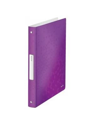Zakladač 4-krúžkový Leitz WOW celoplastový 2,57cm purpurový