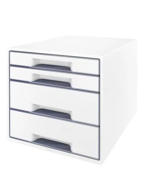 Zásuvkový box Leitz WOW so 4 zásuvkami sivý