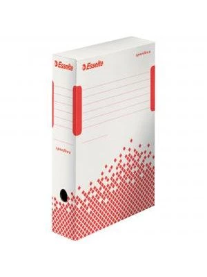 Archívny box Esselte Speedbox 80mm biely/červený