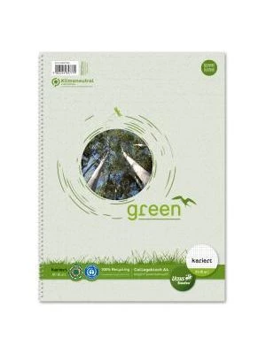 Blok College Format Werk Ursus Green A4 80 listov štvorčekový 60g recyklovaný