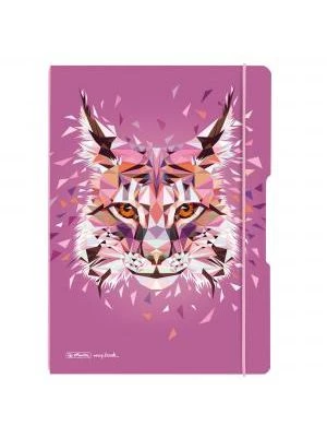 Zošit Herlitz my.book Flex Wild Animals A4 2x40 listov linajkový štvorčekový PP rys