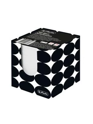 Blok kocka nelepená Herlitz Just Black 90x90x90mm kartónová krabička