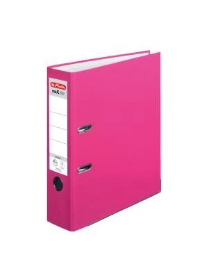 Zakladač pákový Herlitz maX.file Color Blocking poloplastový 8cm indonézska ružová