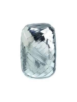 Vianočná darčeková stuha metalická strieborná 5mm x 20m