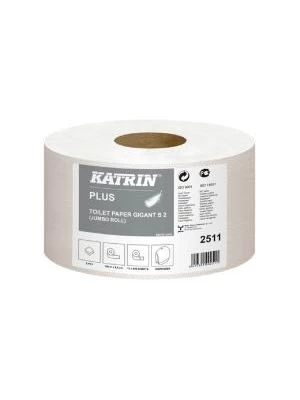 Toaletný papier 2-vrstvový KATRIN Plus Gigant Toilet S2 18 cm, celulóza, návin 100 m